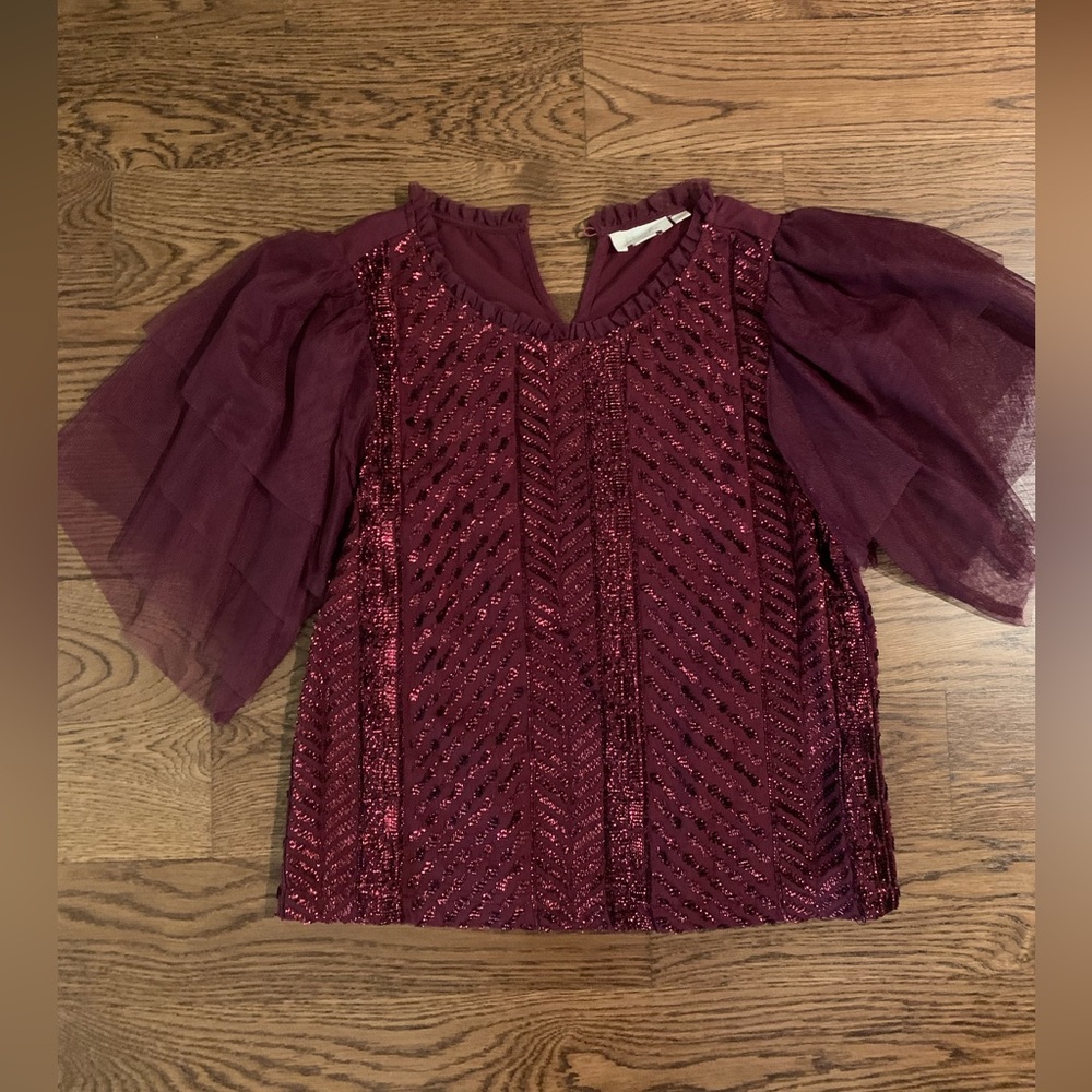 Adorable purple sequin top